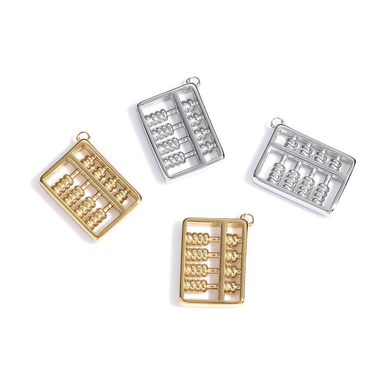 Stainless steel abacus charm