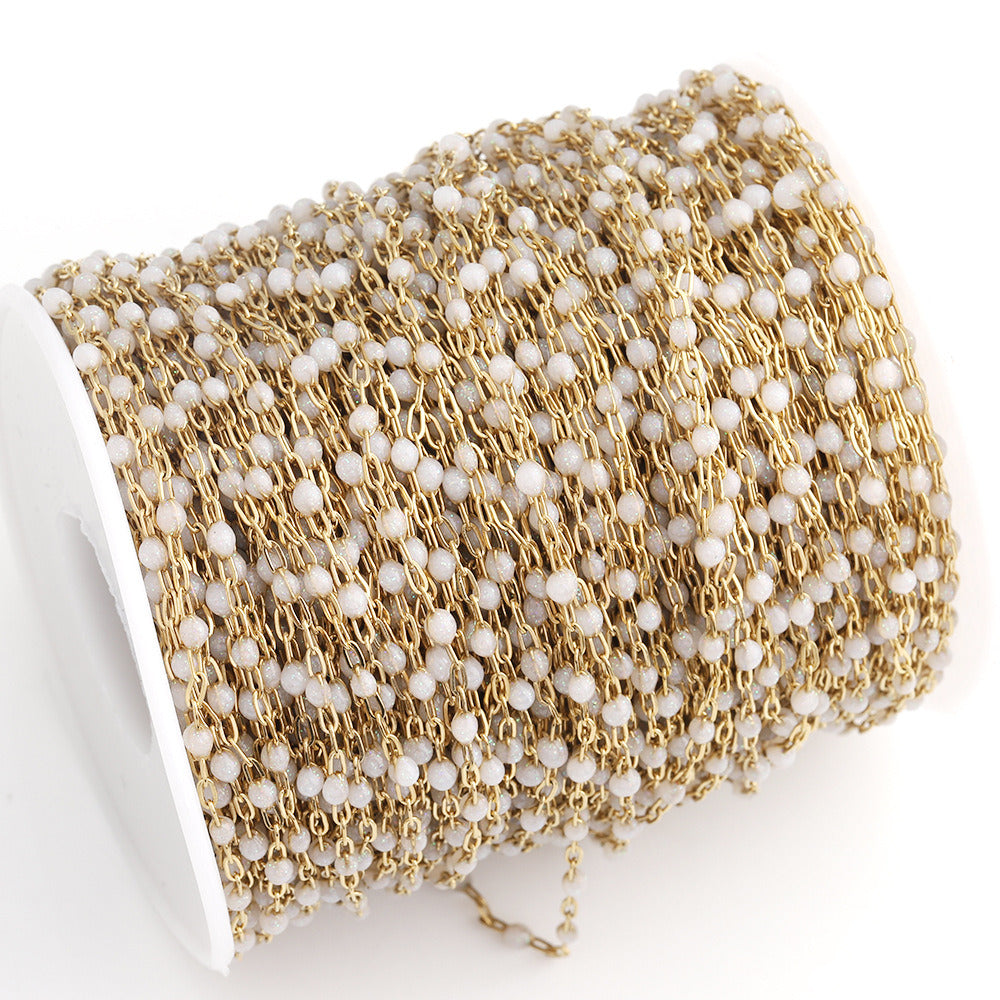 C1770 Enamel Glitter Beads Chain