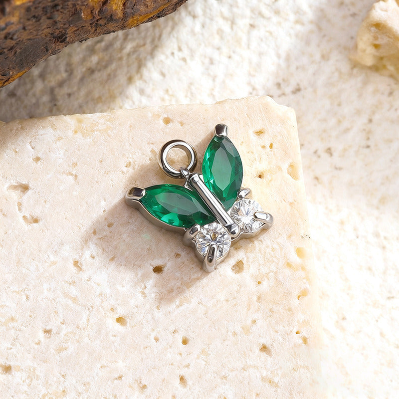 052 Colorful Zircon Butterfly charms
