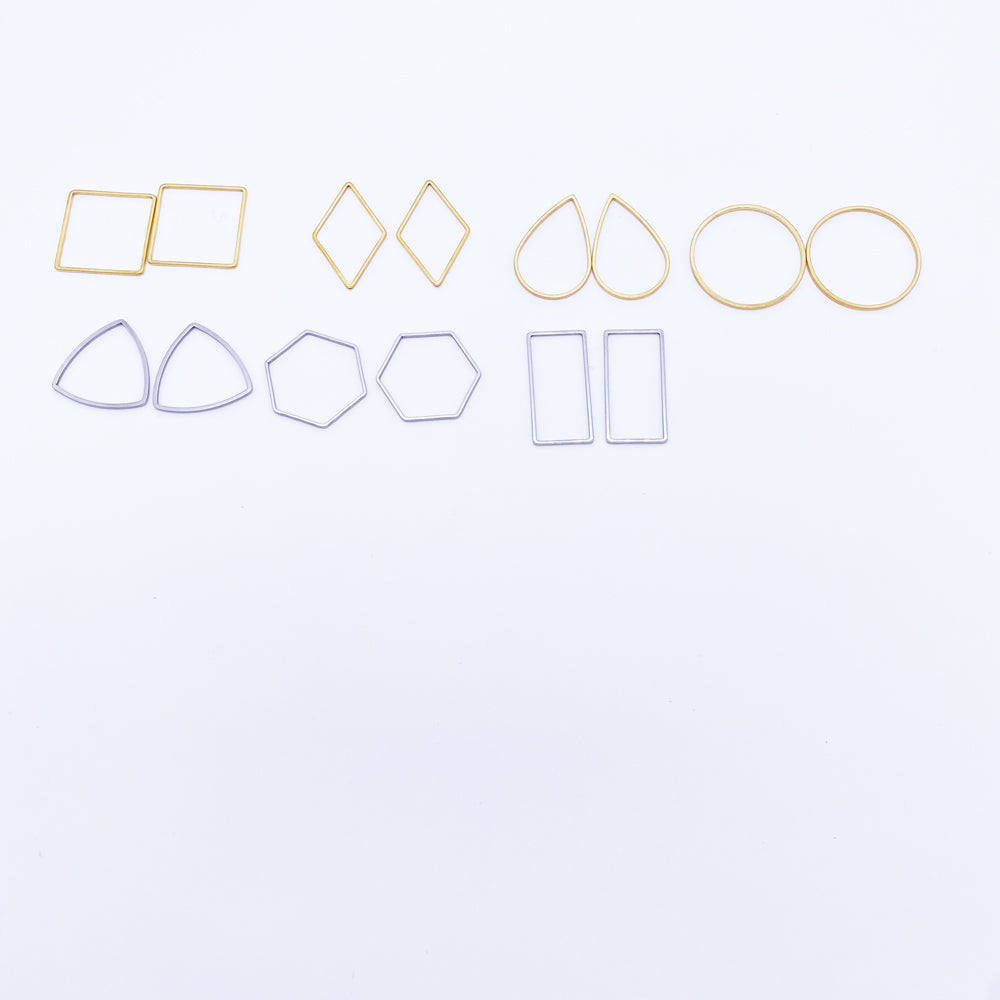 DIY Kit 421 Cubic Zircon geometric earring Kit