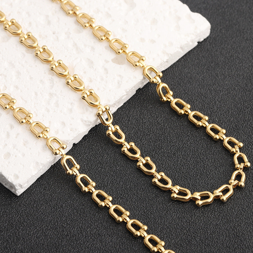 C1722 5mm Horseshoe Stainless Steel Chain