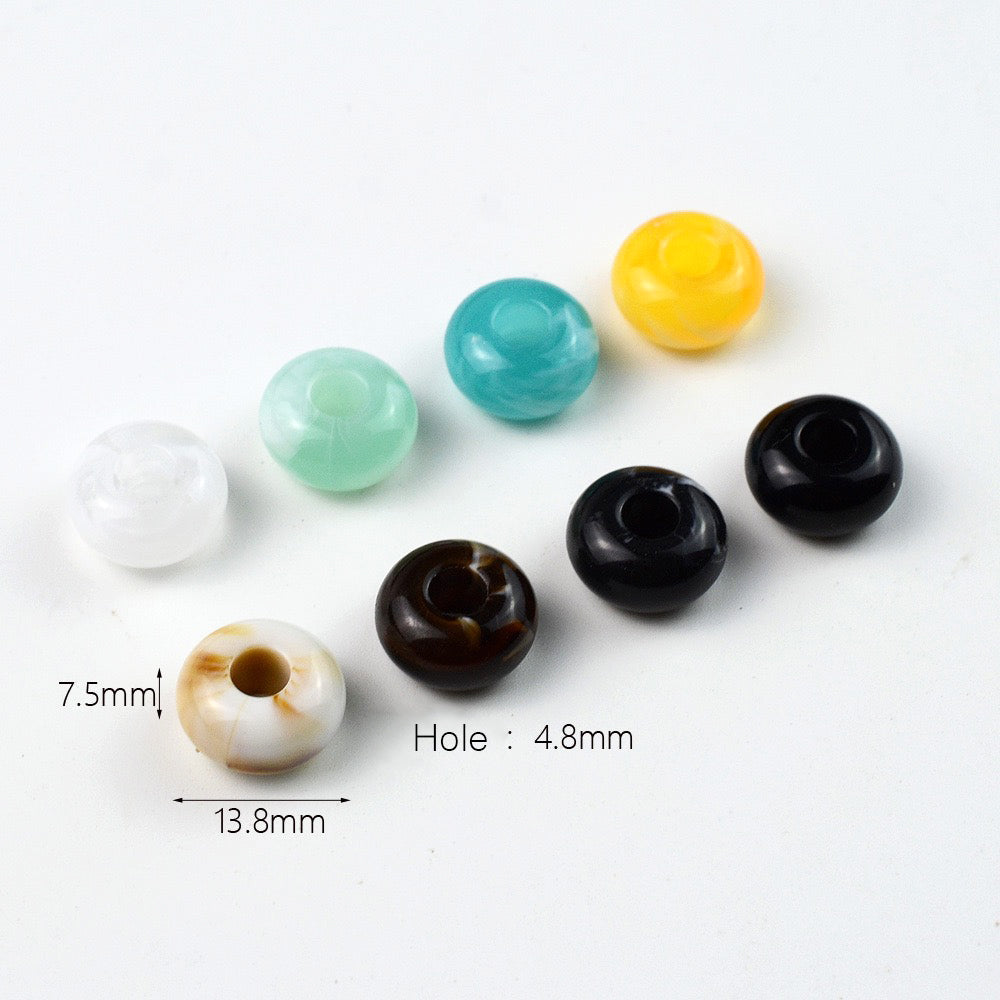 20 pcs/pack Multi color Acrylic Large hole Beads