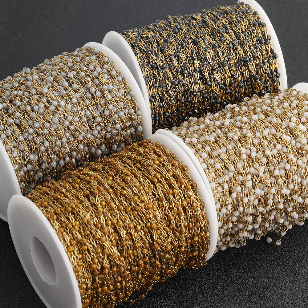 C1770 Enamel Glitter Beads Chain
