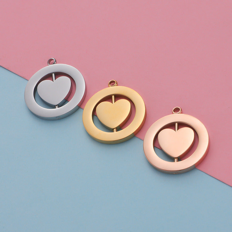 Rotatable heart Pendant