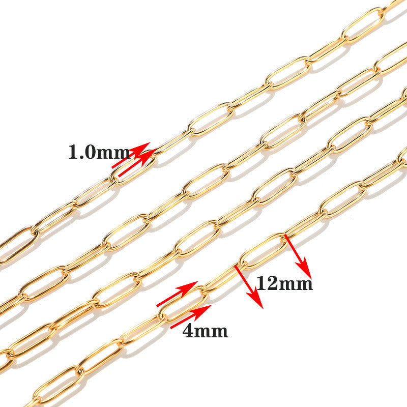 C1193 4mm PaperClip Chain