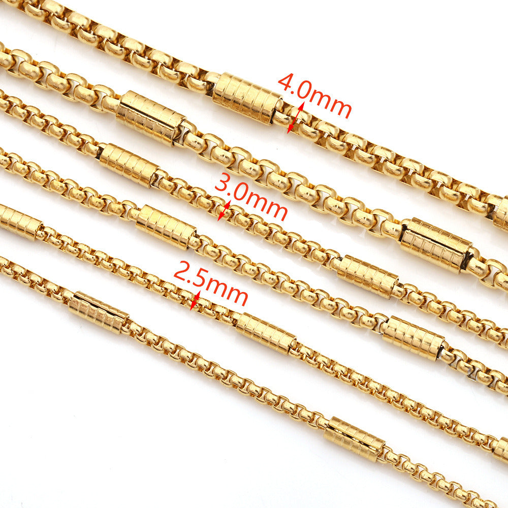 C1609 Square pearl pipe chain