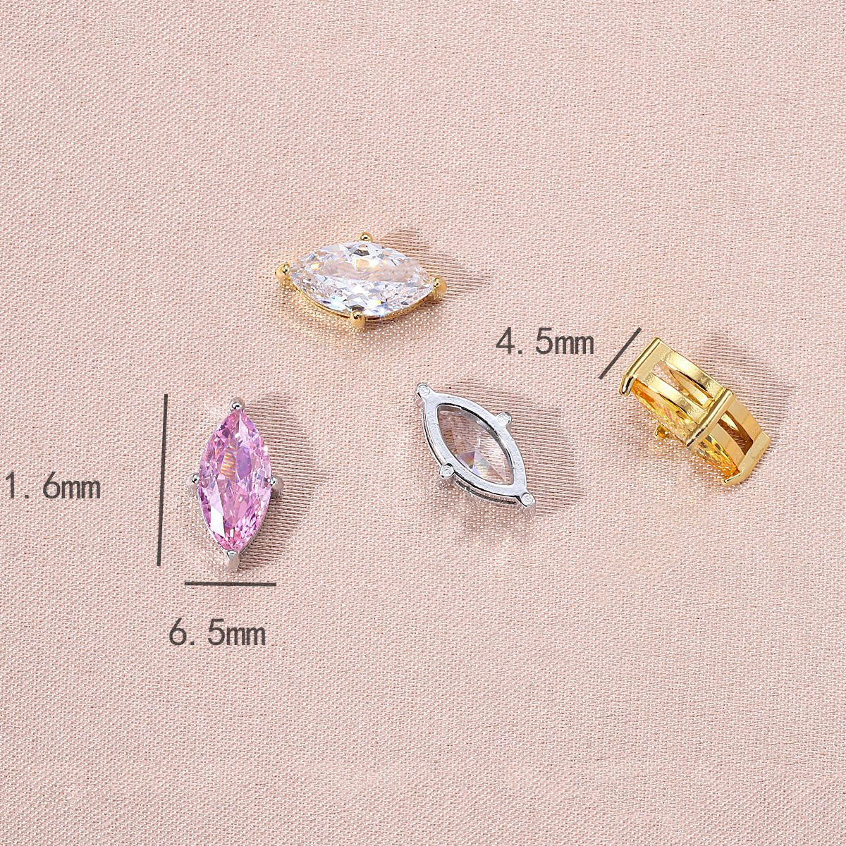 Colorful Zircon Birthstone Charms