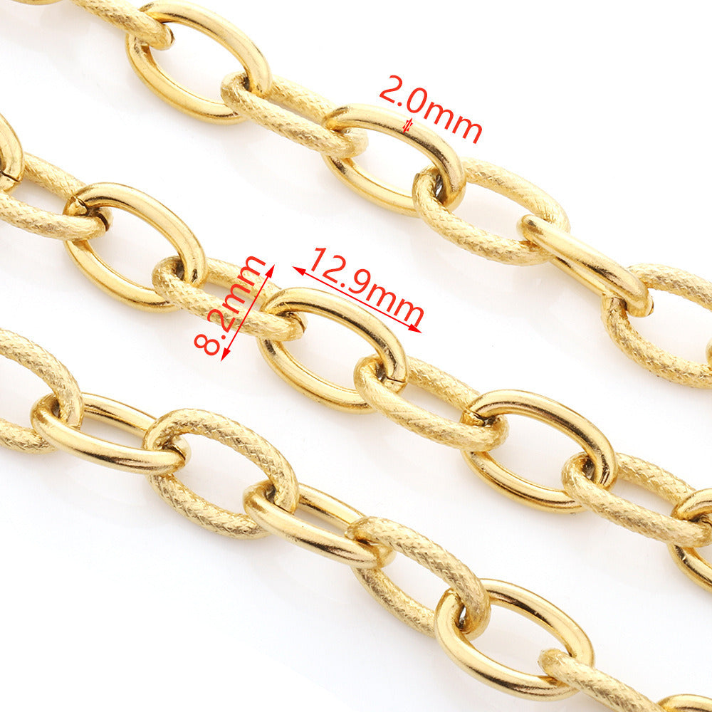 C1573 Amboss Cable chain-Vacuum Plating Waterproof Stainless steel chain