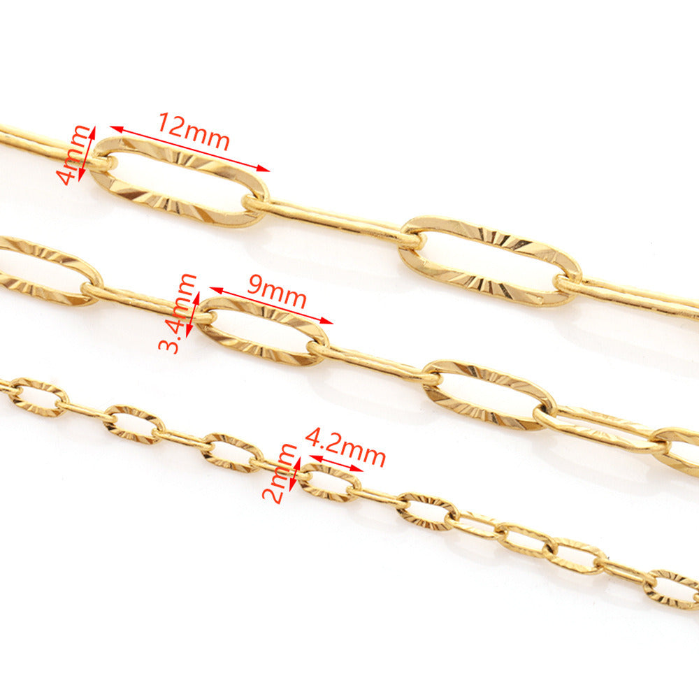 C1598 Sparkle Paper clip Chain