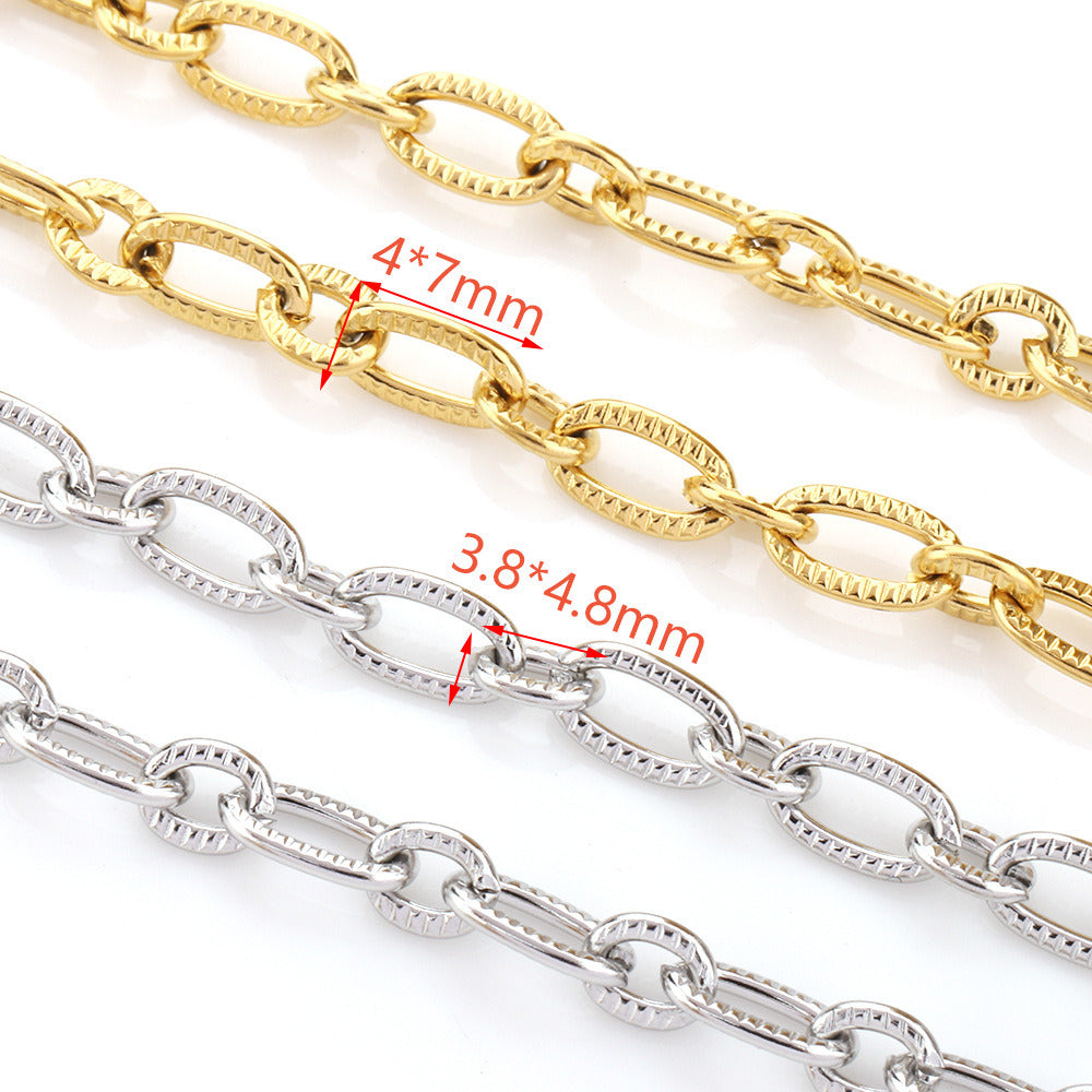 1562 4mm 1:1 Ambossed Cable Chain