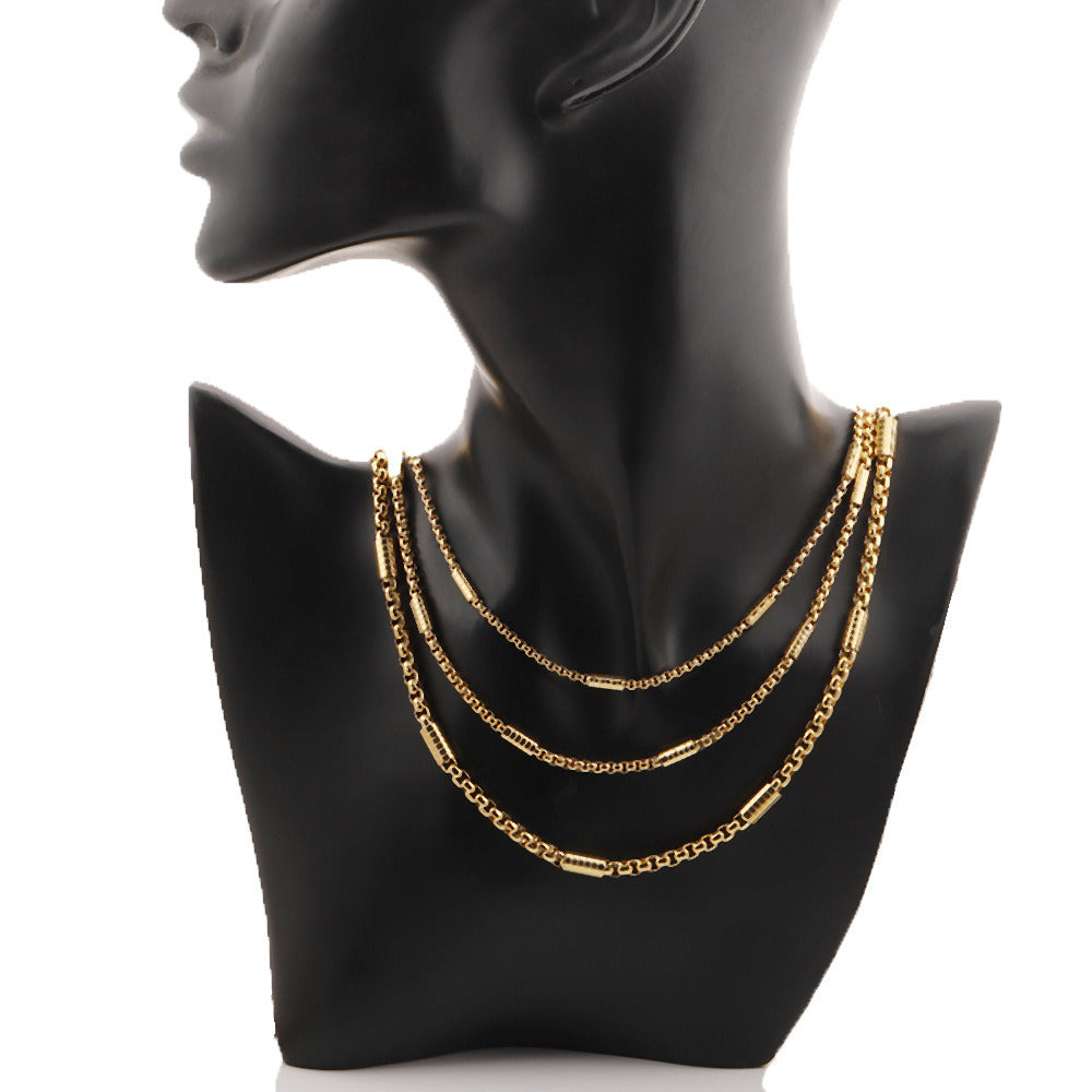 C1609 Square pearl pipe chain
