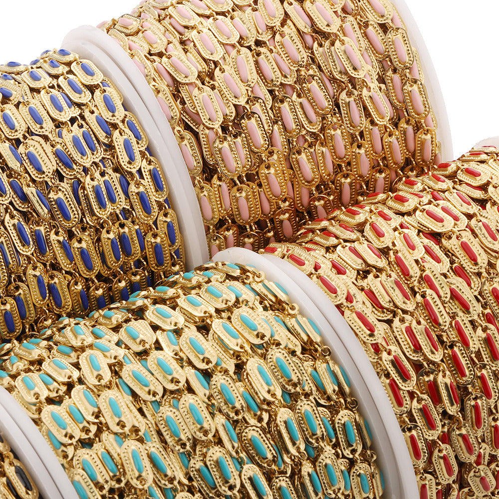 C1514 Enamel oval chain