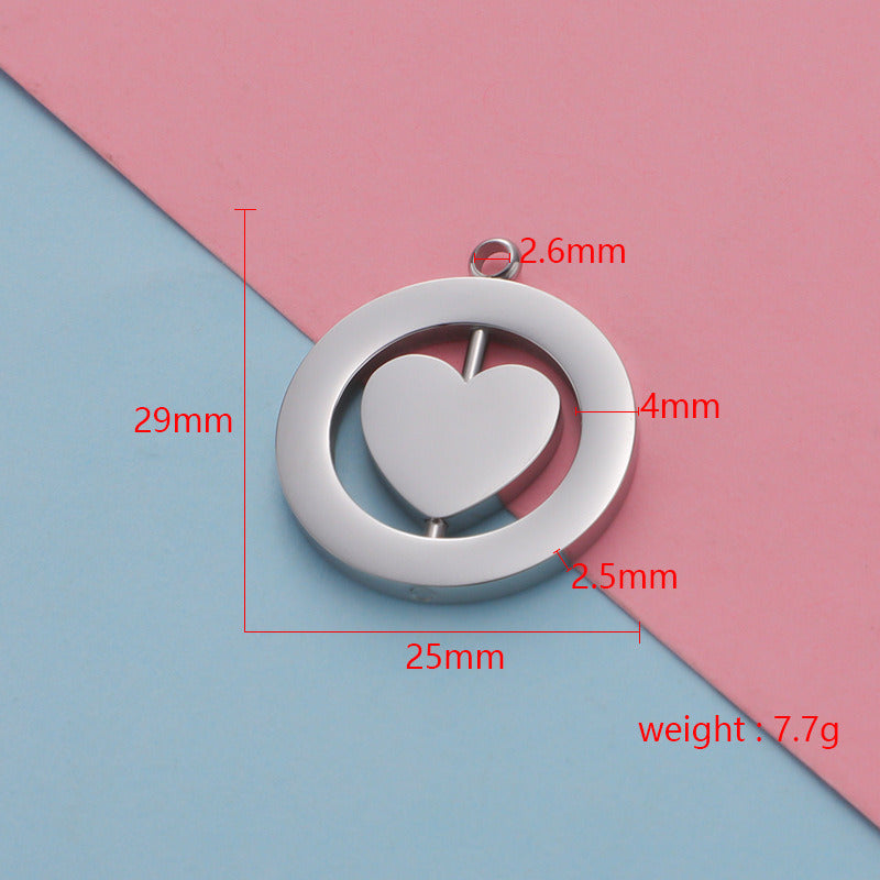 Rotatable heart Pendant