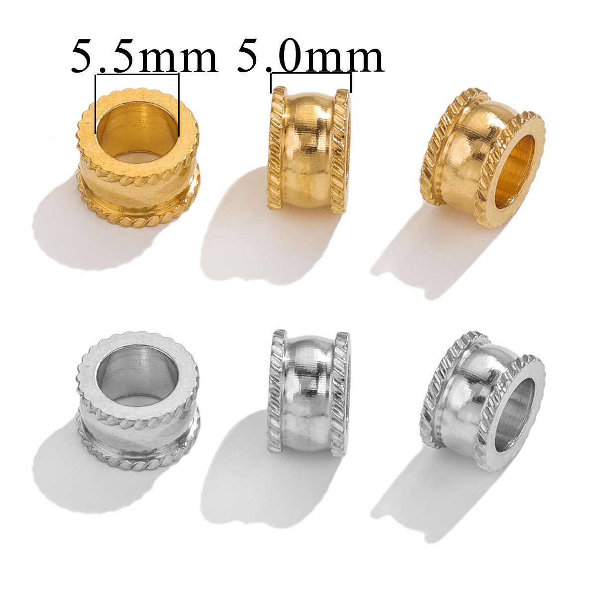 5mm 5pcs Spacer beads for the necklace,bracelet
