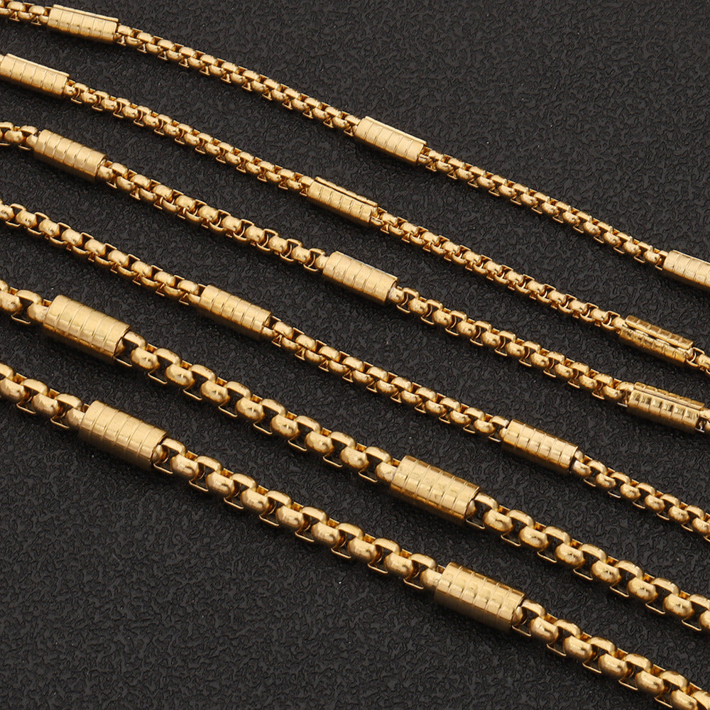 C1609 Square pearl pipe chain