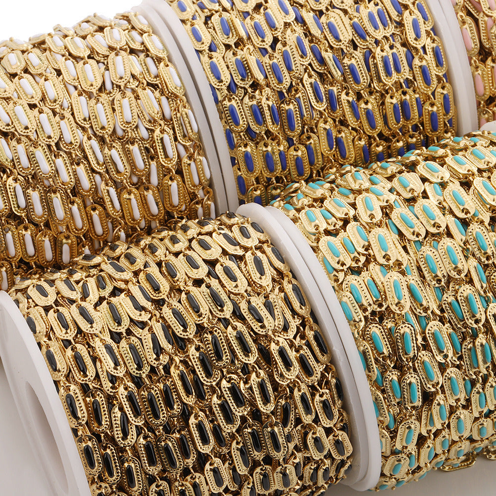 C1514 Enamel oval chain