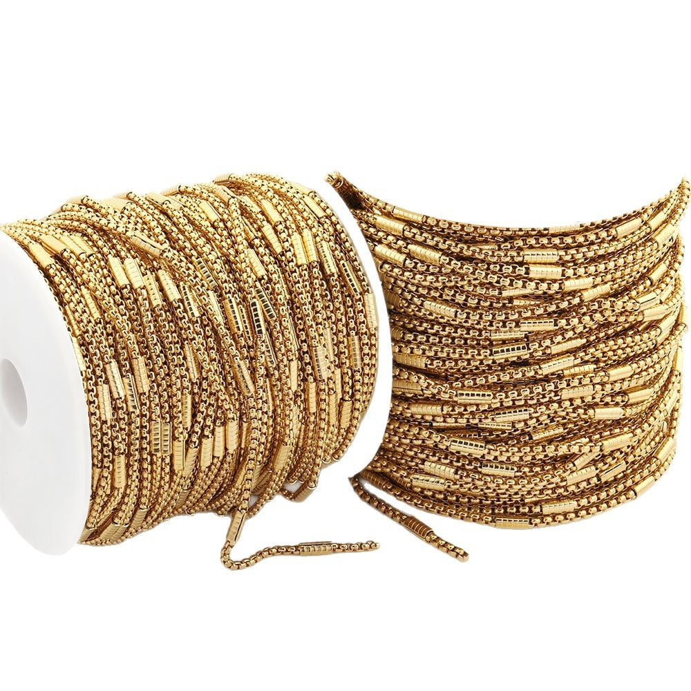 C1609 Square pearl pipe chain