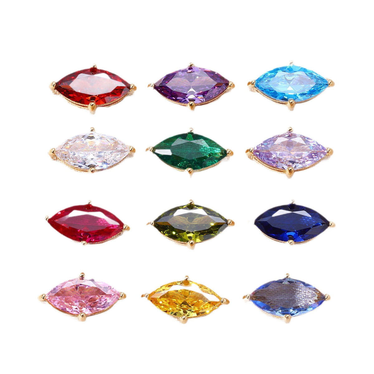Colorful Zircon Birthstone Charms