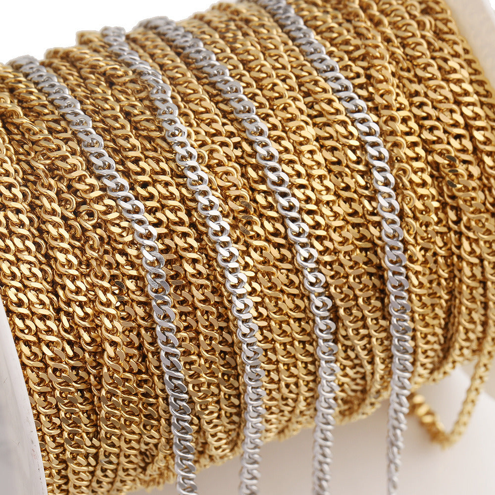 C1724 3mm figure“8” Polished Stainless steel Chain