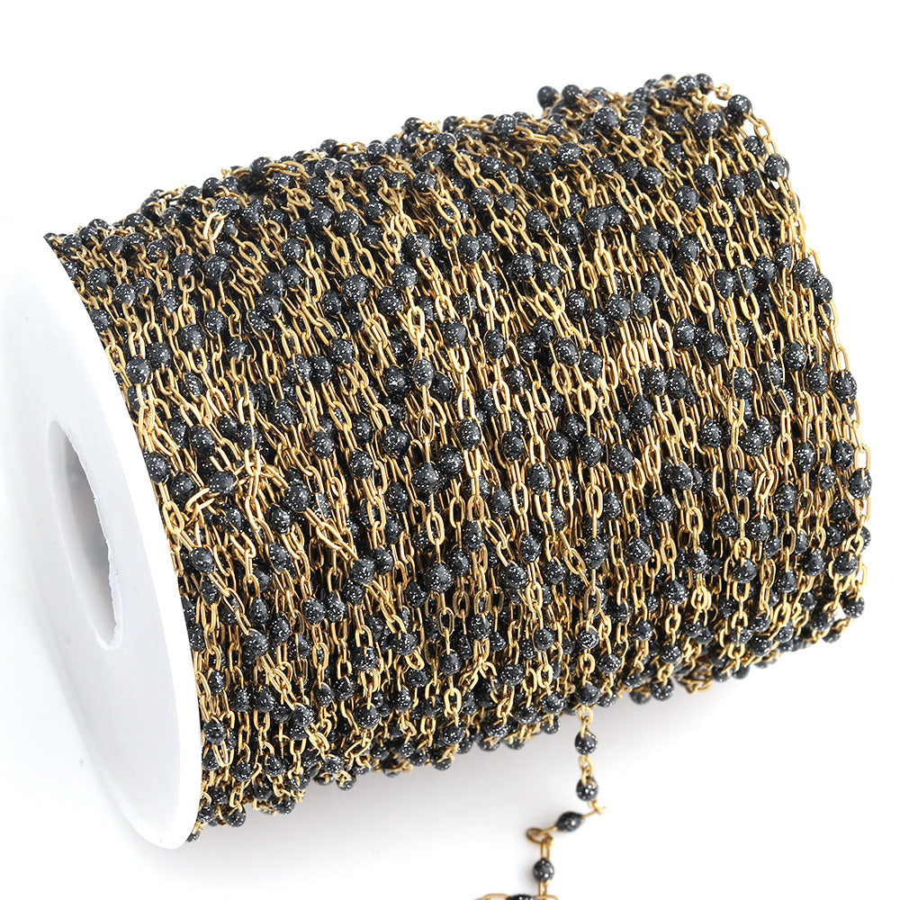 C1770 Enamel Glitter Beads Chain