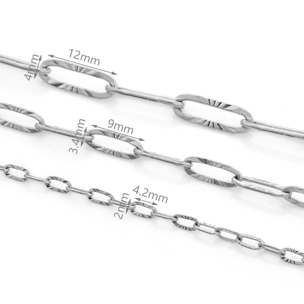 C1598 Sparkle Paper clip Chain