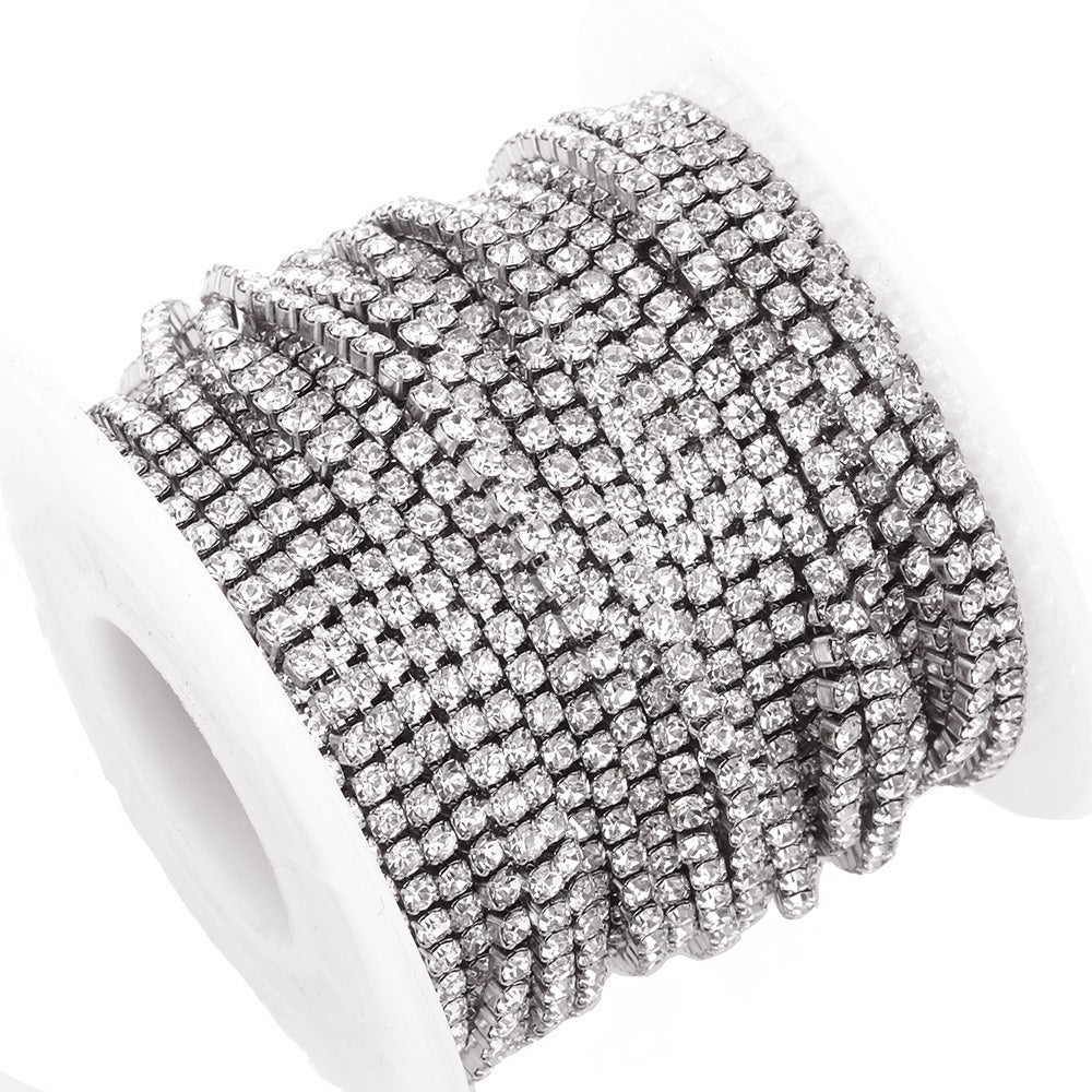 C1236 2/3mm Cup Rhinestone Chain/Clawchain