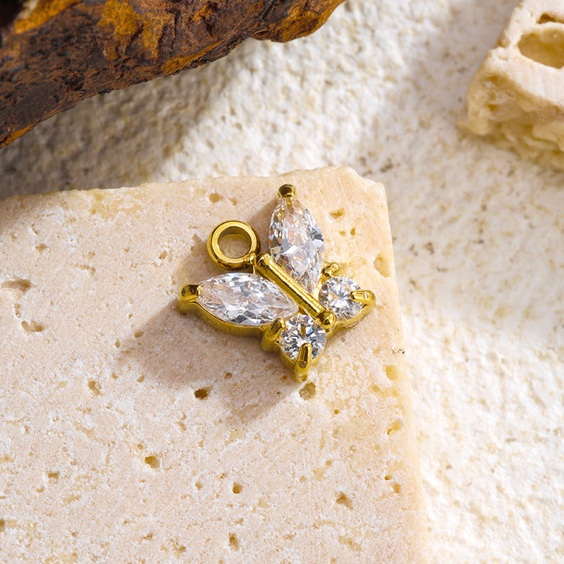 052 Colorful Zircon Butterfly charms