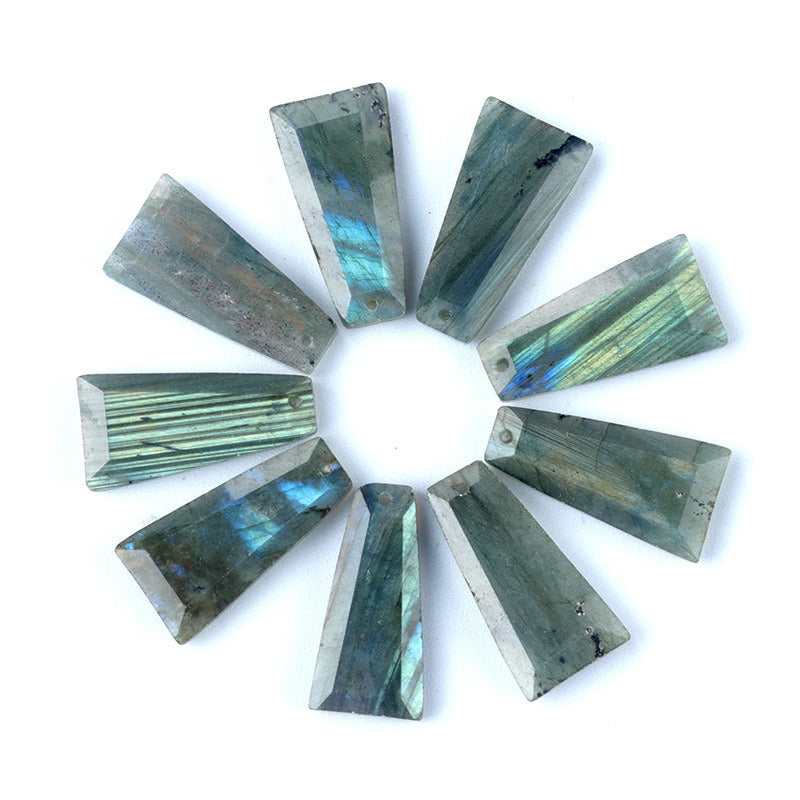 25x13mm Faceted trapezoid natural stone 1 Pc