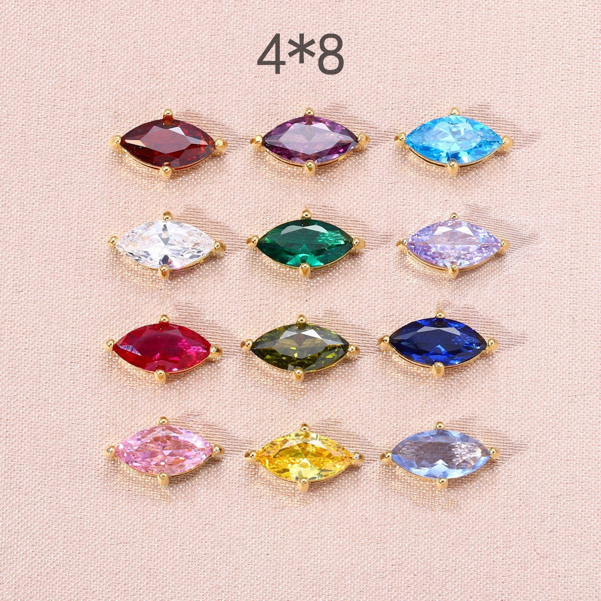 Colorful Zircon Birthstone Charms