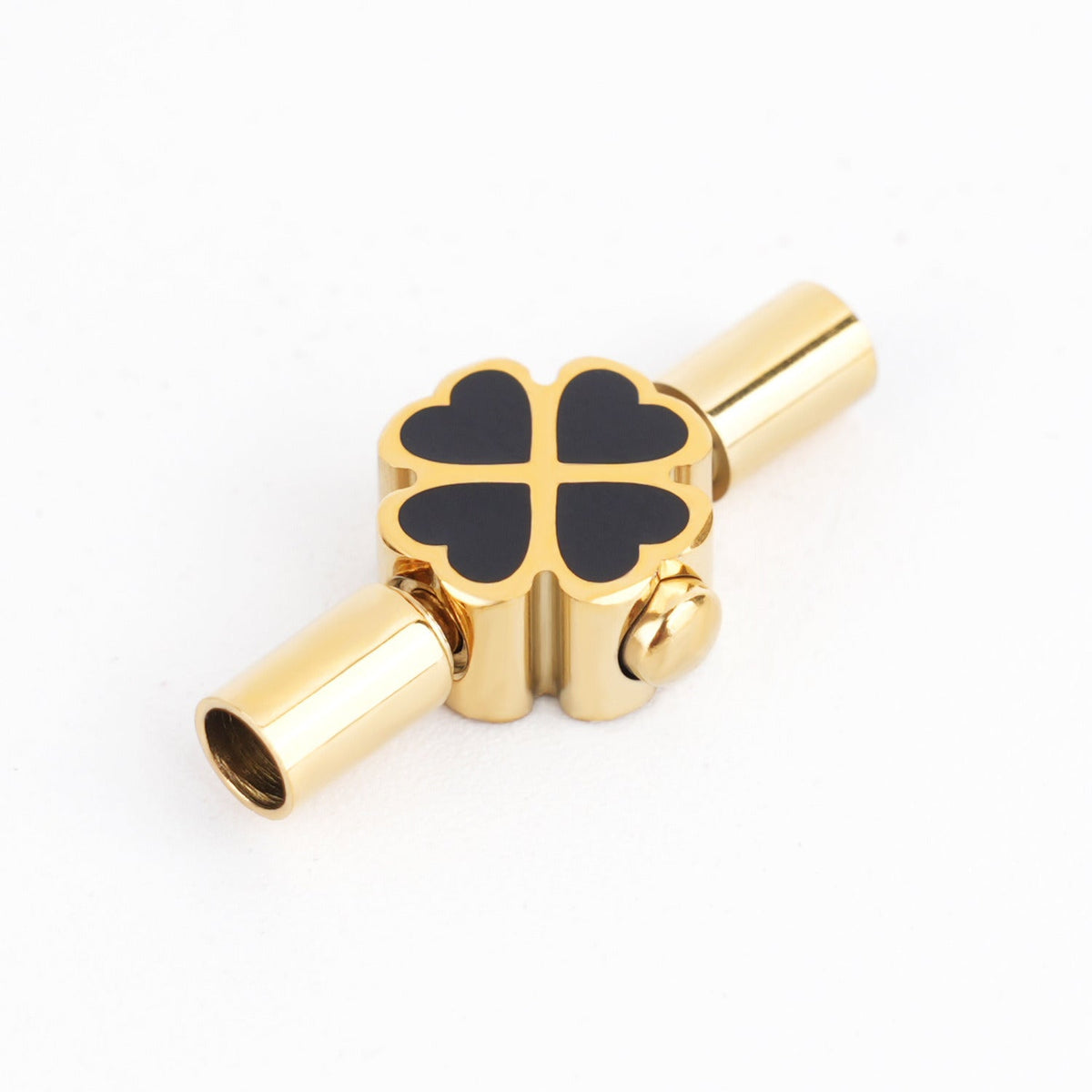 3mm Enamel Four Leaf Clover Clasp for Cord Bracelet