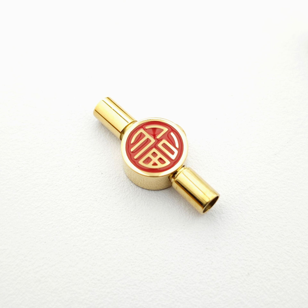 Enamel Word "福" Clasp for the Cord Bracelet
