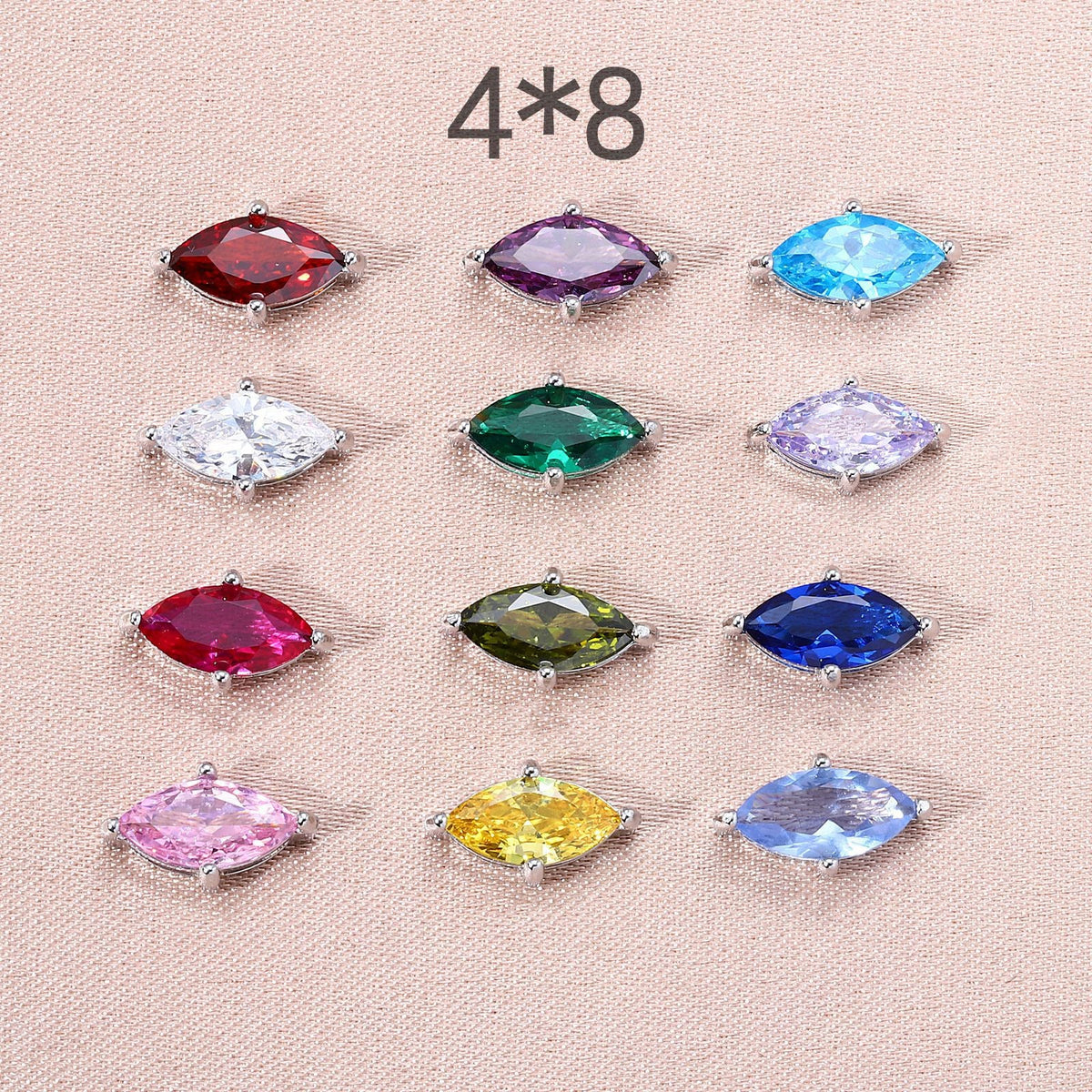 Colorful Zircon Birthstone Charms