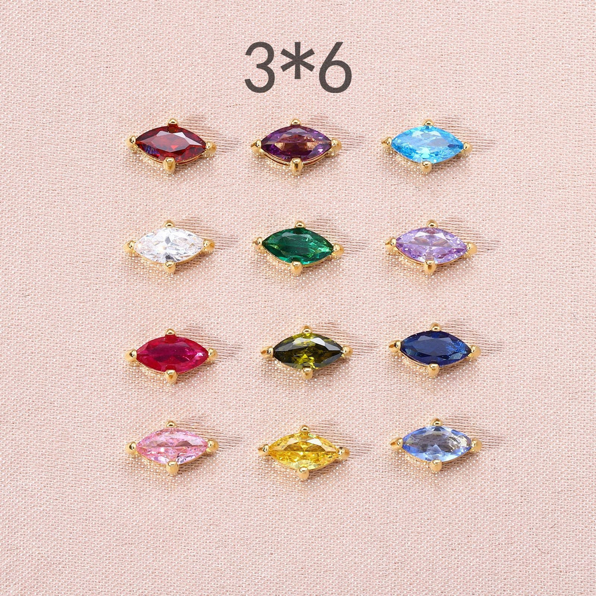 Colorful Zircon Birthstone Charms