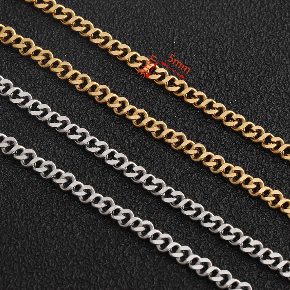 C1724 3mm figure“8” Polished Stainless steel Chain