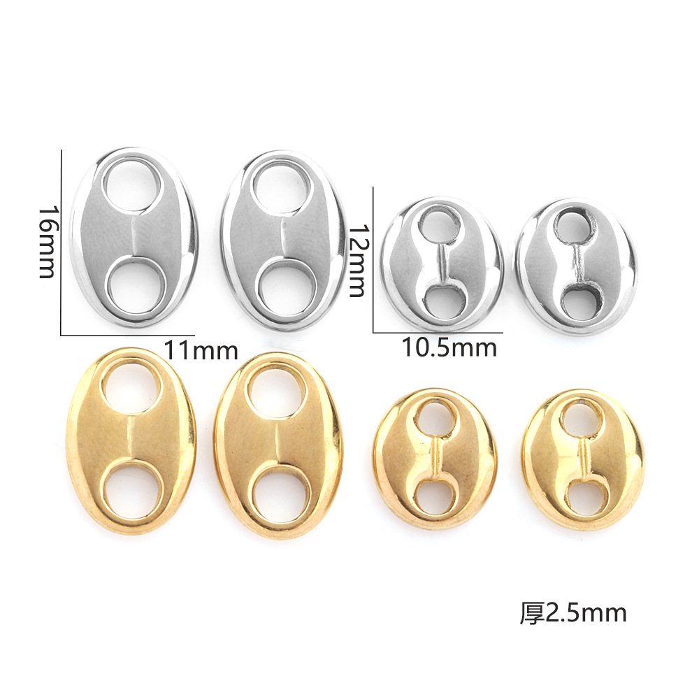 1372 5Pcs/Pack Coffee bean/Pig nose Charm