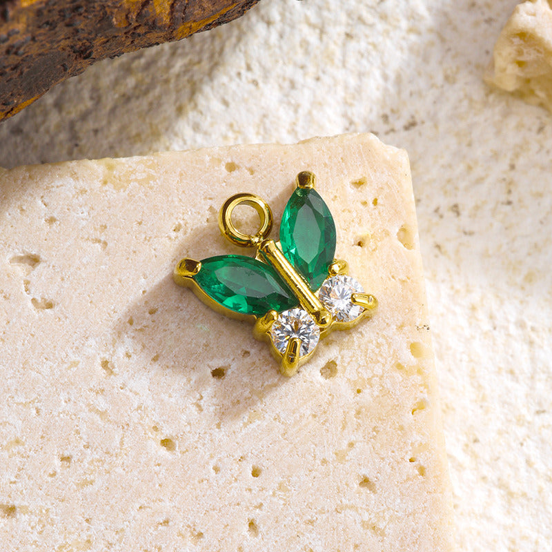 052 Colorful Zircon Butterfly charms