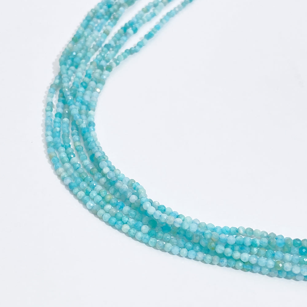 A MIX 2mm Natural Faceted stone beads for jewelry DIY