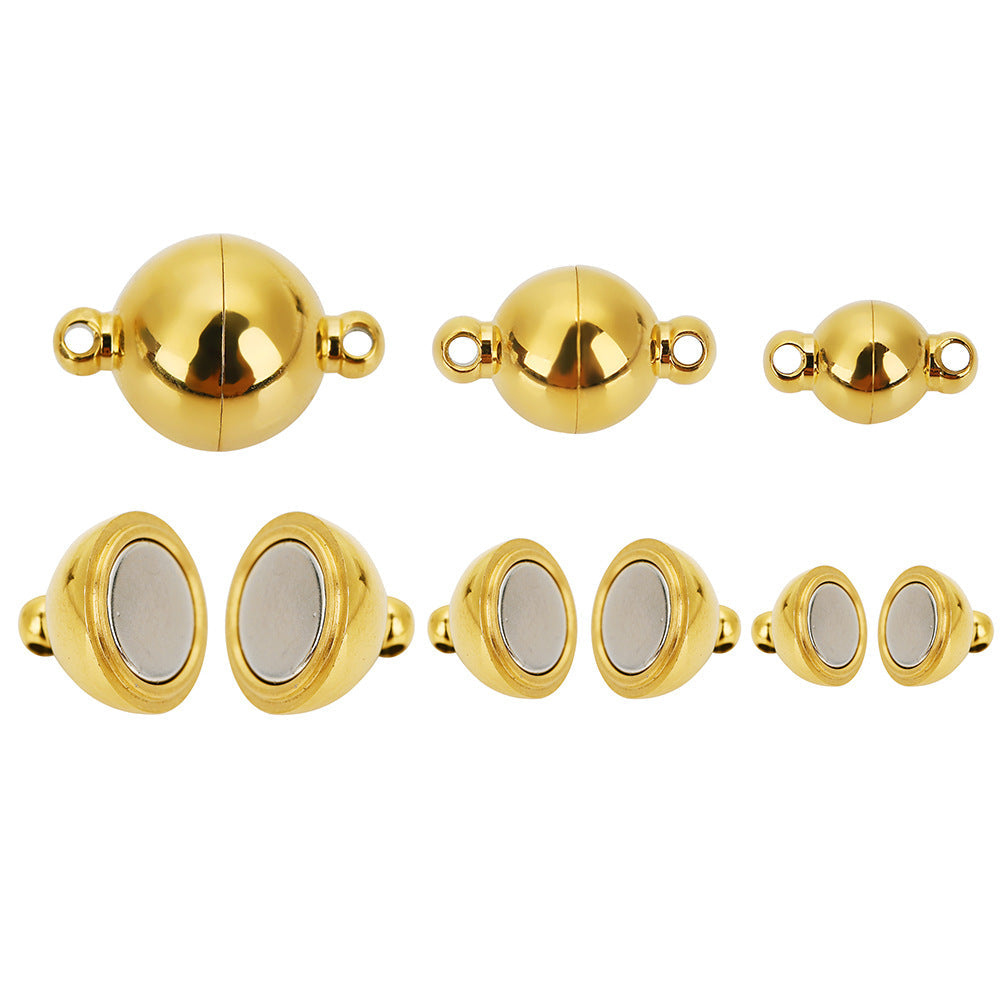 Gold/Silver Ball magnetic buckle in stainless steel waterproof clasp