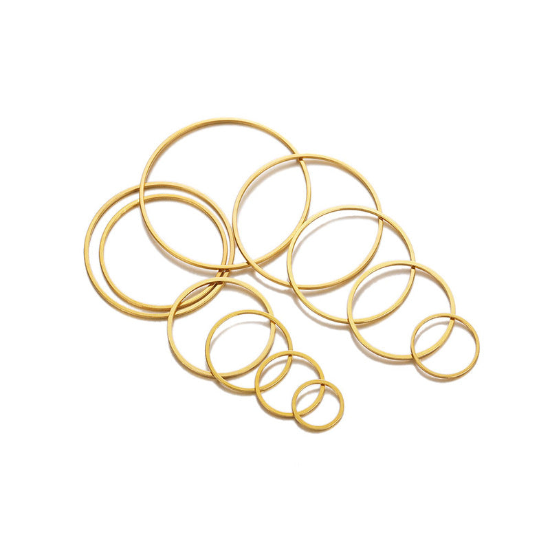 10pcs/pack Circle annulus hollowed for earring dream catcher -Vacuum Plating Waterproof Stainless steel