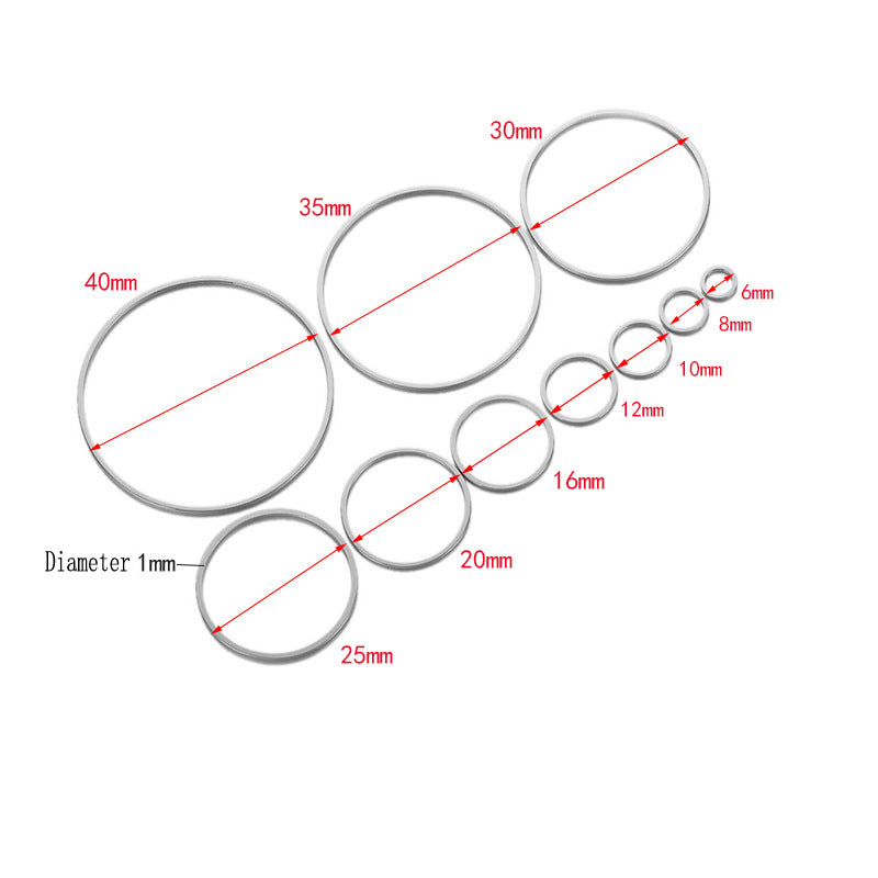 10pcs/pack Circle annulus hollowed for earring dream catcher -Vacuum Plating Waterproof Stainless steel