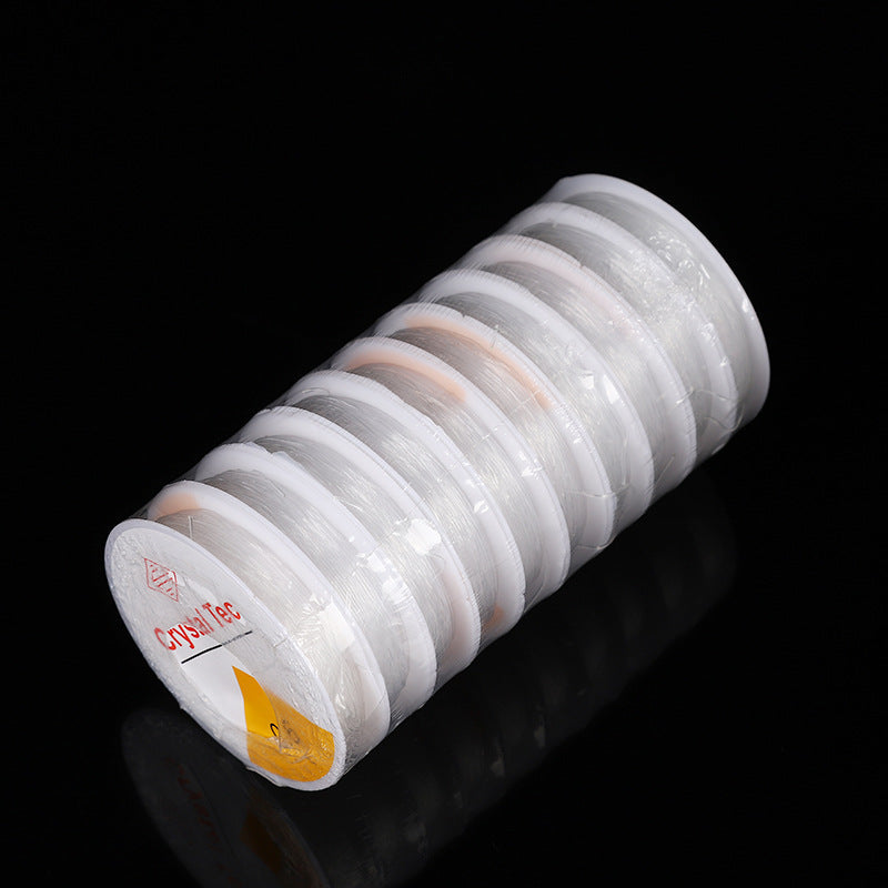 5 Reels TPU Round Clear Elastic Cord for Beads Jewelry Making