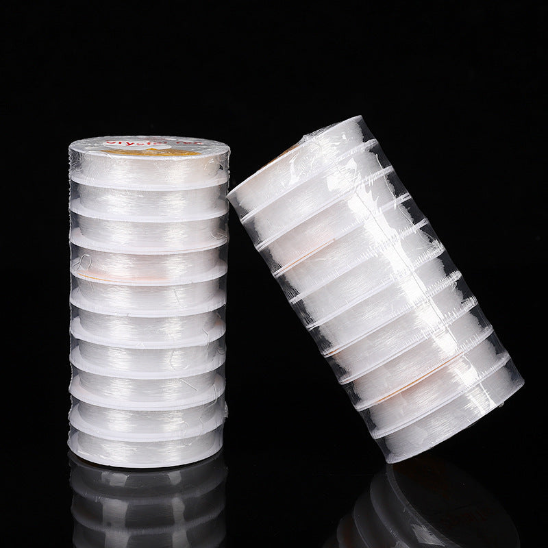 5 Reels TPU Round Clear Elastic Cord for Beads Jewelry Making