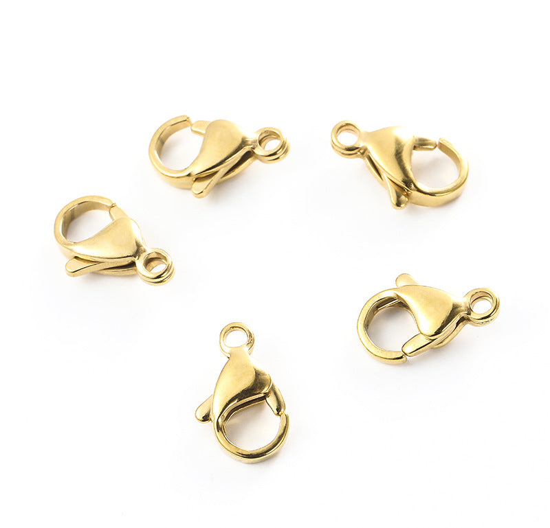 10pcs/pack lobster clasp -Vacuum Plating Waterproof Stainless steel basic accessories