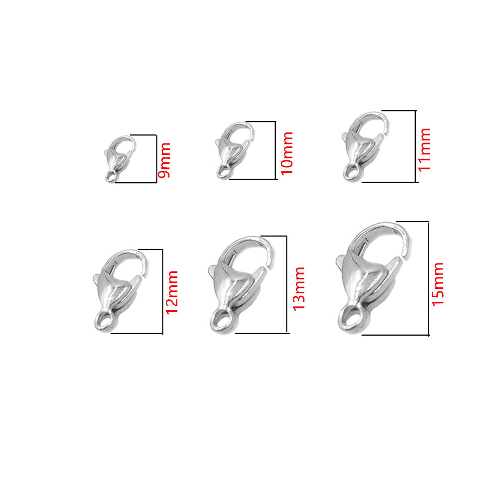 10pcs/pack lobster clasp -Vacuum Plating Waterproof Stainless steel basic accessories