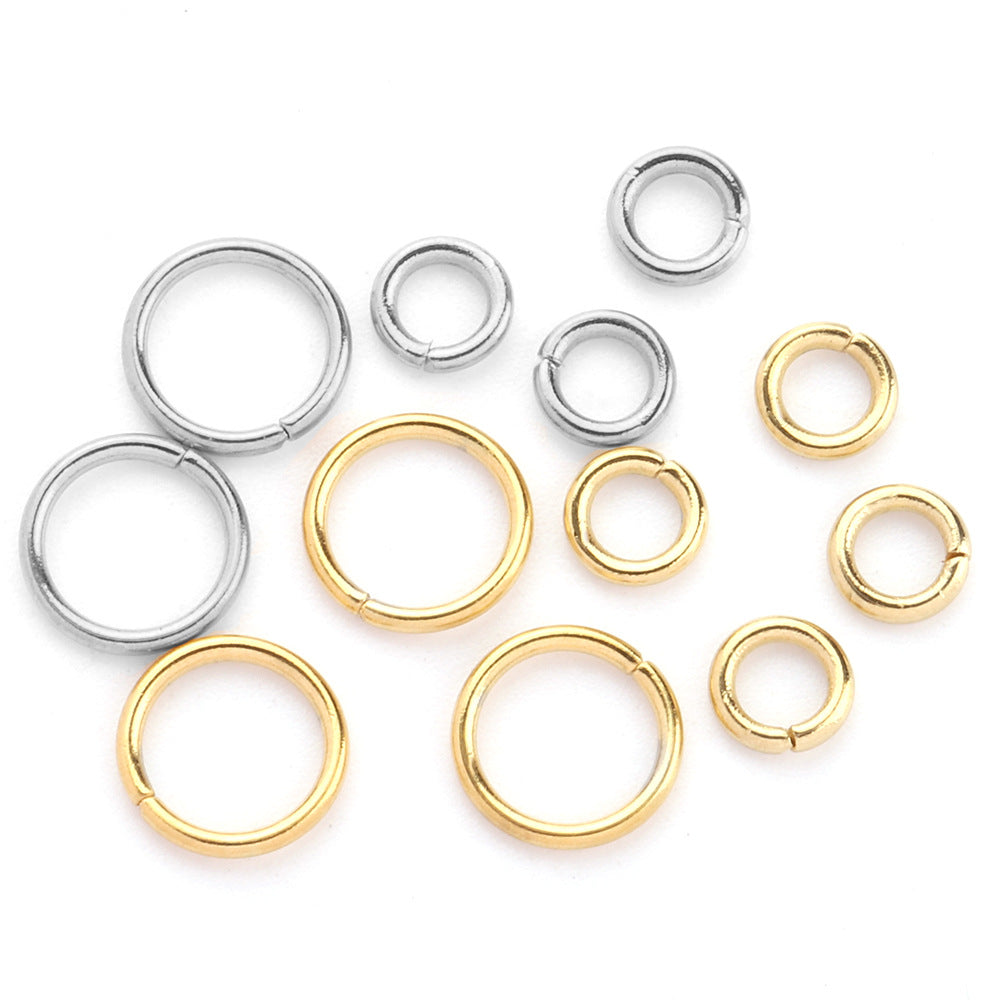 50 or 200pcs/pack Jump Ring-Vacuum Plating Waterproof Stainless steel jump ring