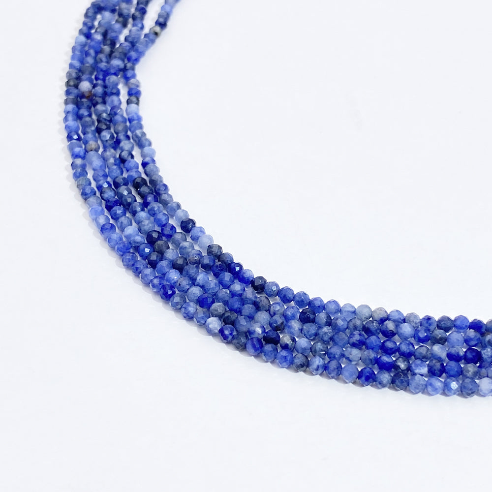 A MIX 2mm Natural Faceted stone beads for jewelry DIY