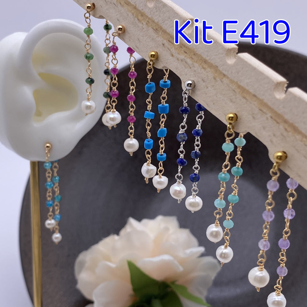 Earring Diy Kit E419 Multi Color Crystal earring kit