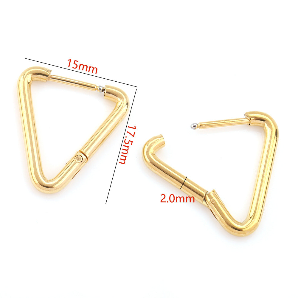 Geometric Hoop Earrings in Stainless steel