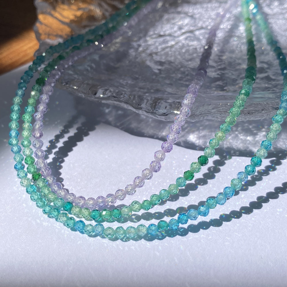 Super sparkle CZ necklace ,Cubic Zircon beads choker,summer jewelry