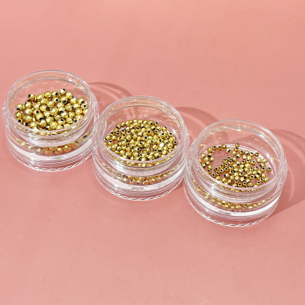 100PCS Gold plated hematite